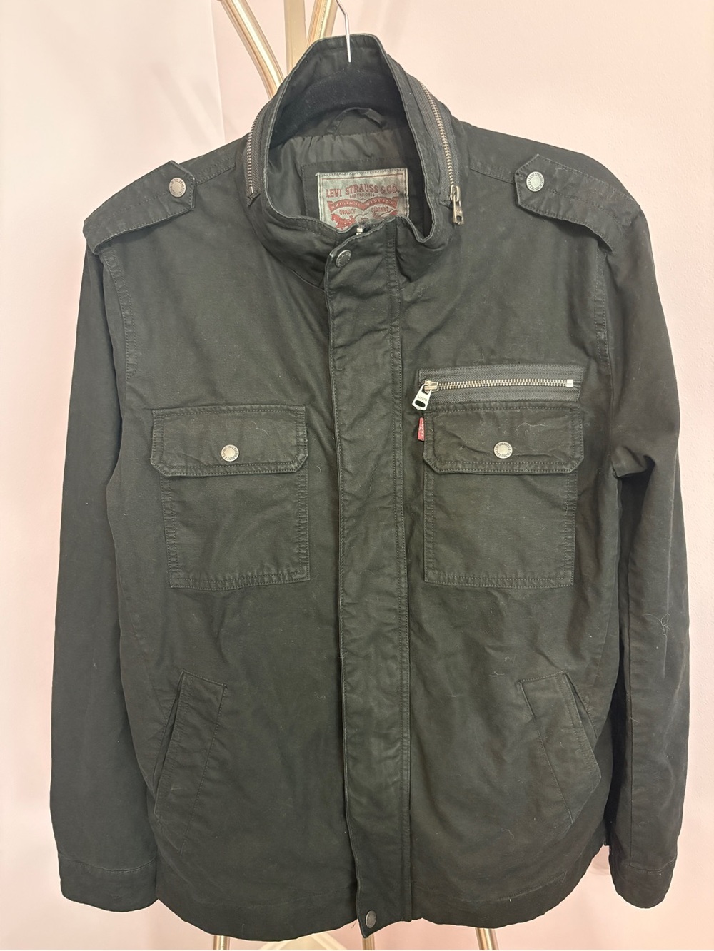 Levi's Black Military Field Jacket with Zip Chest Pocket